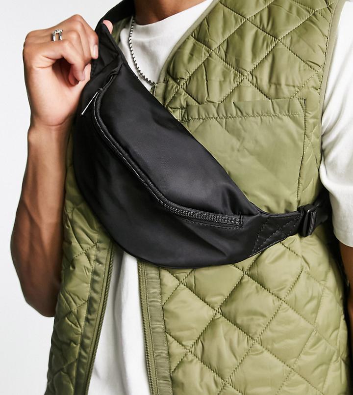 New Look Cross Body Fanny Pack In Black