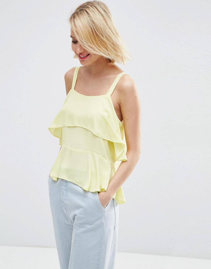 Asos Tiered Cami - Yellow