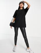 River Island Boyfriend Tee In Black