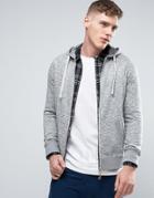 Esprit Basic Zip Thru Hoodie In Gray - Gray