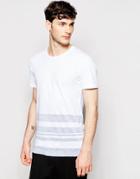 Minimum T-shirt With Reverse Stripe Hem - Navy Stripe