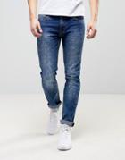 Loyalty And Faith Stretch Skinny Jeans In Dark Blue Wash - Blue