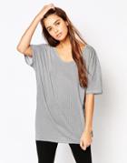 The Furies Uchi Striped Short Sleeve T-shirt - Gray