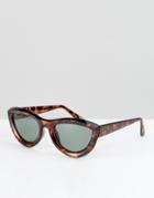 Reclaimed Vintage Inspired Cat Eye Sunglasses In Tort - Brown