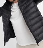 Farah Strickland Logo Puffer Jacket In Black