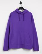 Asos Design Oversized Hoodie In Washed Purple