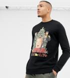 Asos Design Tall Christmas Sweatshirt With Home Alone Print - Black