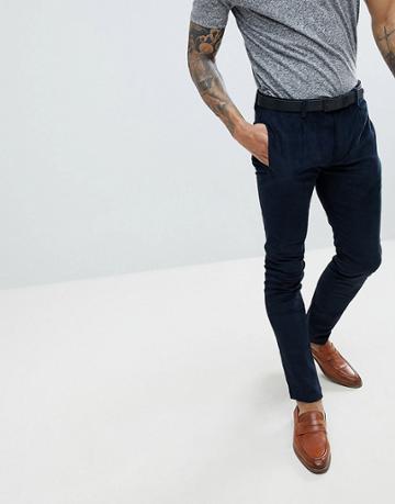 Kronstadt Fine Cord Slim Fit Pants - Navy