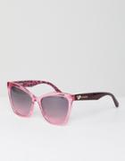 Love Moschino Cat Eye Sunglasses In Pink - Pink