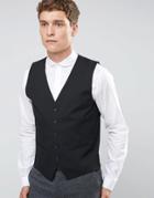 Selected Homme Vest With Stretch In Slim Fit - Black