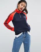 Adidas London Red/navy Half Zip Tracksuit Jacket - Blue