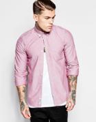 Carhartt Wip Rogers Shirt In Slim Fit - Burgundy
