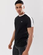 Threadbare Panel T-shirt - Black