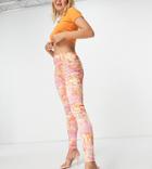 Asyou Marble Print Legging In Multi