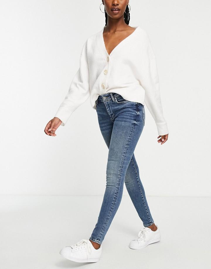 Allsaints Miller Skinny Jeans In Blue