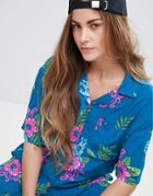 Santa Cruz Tropical Shirt With All Over Screaming Hand Graphic Two-piece - Navy