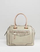 Aldo Tote Bag With Front Pocket - Gray