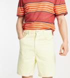 Reclaimed Vintage Inspired 90's Baggy Denim Shorts In Washed Yellow