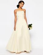 Asos Bridal Extreme Sateen Maxi Prom Dress - Champagne