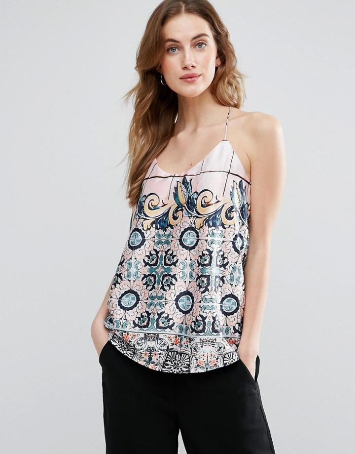 Traffic People Mixed Print Cami Tank Top - Multi