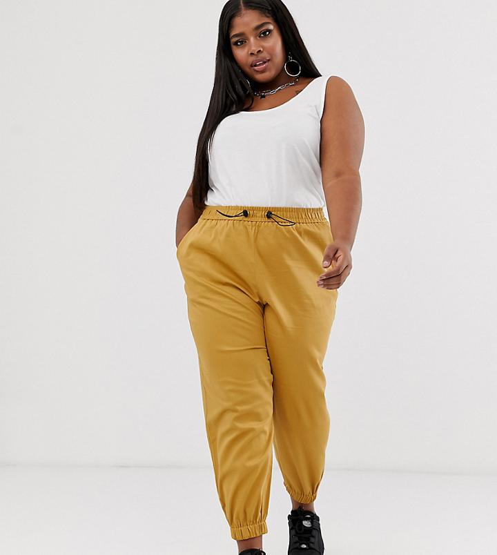 Collusion Plus Cuffed Cargo Pants - Black