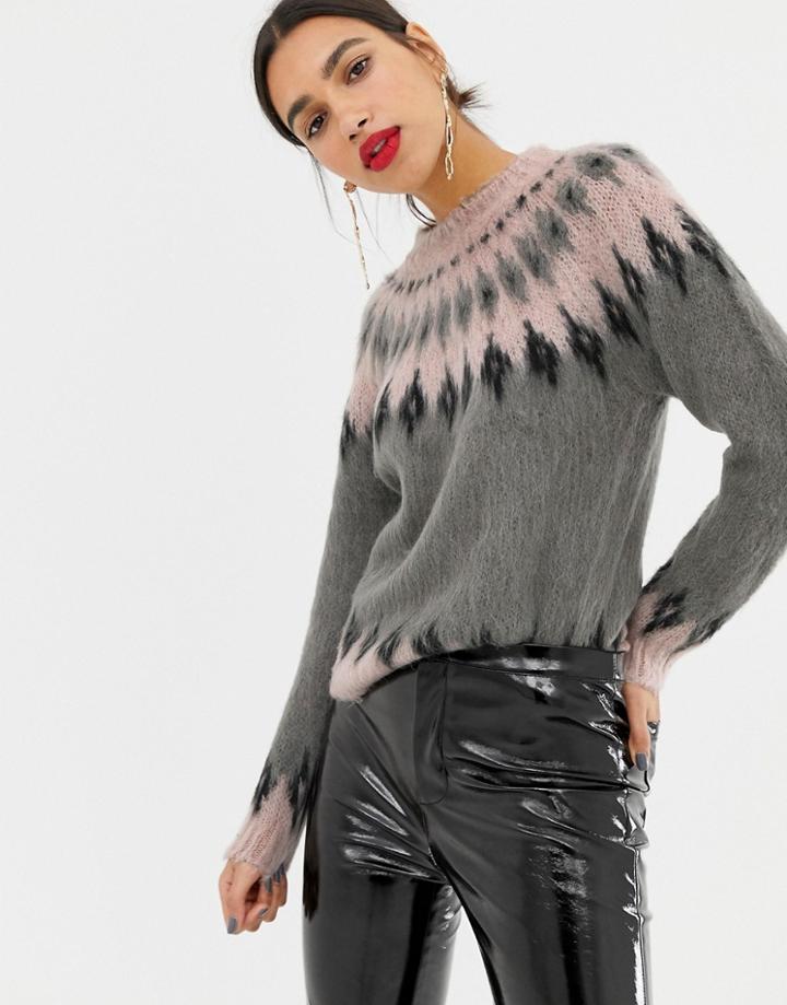 Vero Moda Geo-tribal Knitted Sweater-multi