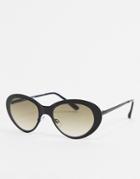 Aj Morgan Oval Style Sunglasses In Black