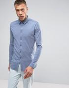 Lindbergh Long Sleeve Jersey Shirt In Blue - Blue