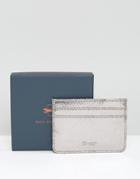 Paul Costelloe Leather Card Holder In Silver - Silver