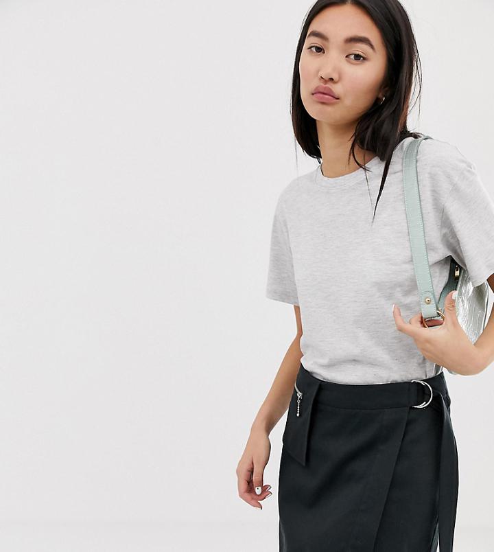 Weekday Relaxed Fit Crew Neck T-shirt In Gray Melange - Gray