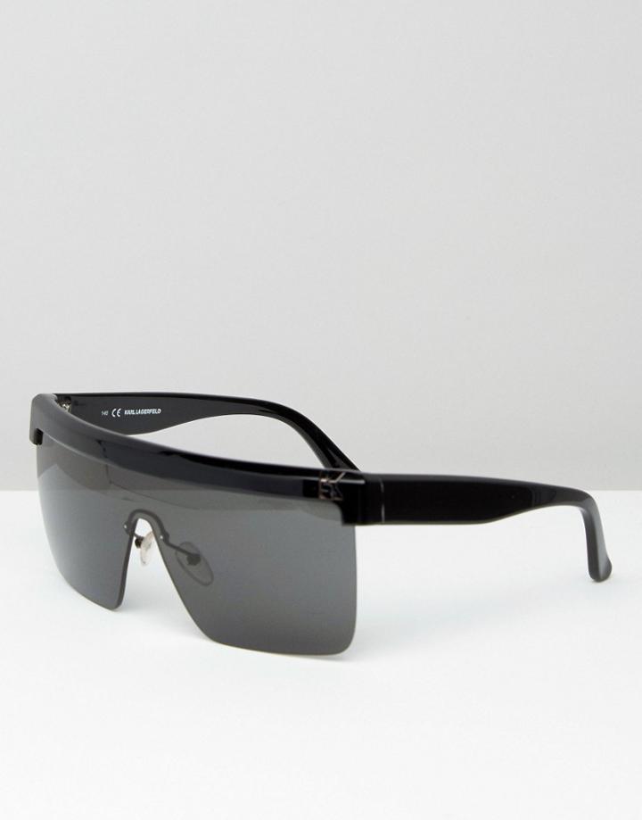 Karl Lagerfeld Visor Sunglasses - Black