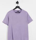 Asos Design Curve Ultimate Organic Cotton T-shirt With Crew Neck In Dove Gray-grey