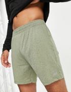 Asos 4505 Training Shorts In Khaki Twist Heather-green