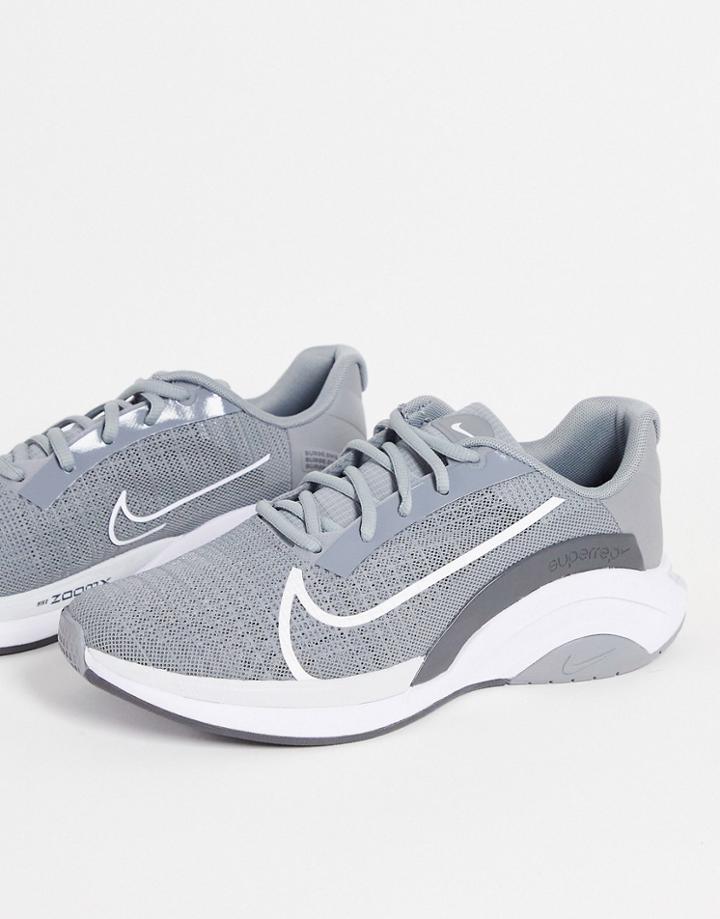 Nike Training Zoomx Superrep Surge Sneakers In Particle Gray