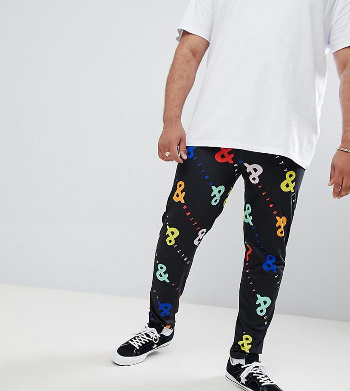 Asos Design X Glaad & Plus Leggings In All Over Print - Black