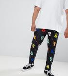 Asos Design X Glaad & Plus Leggings In All Over Print - Black