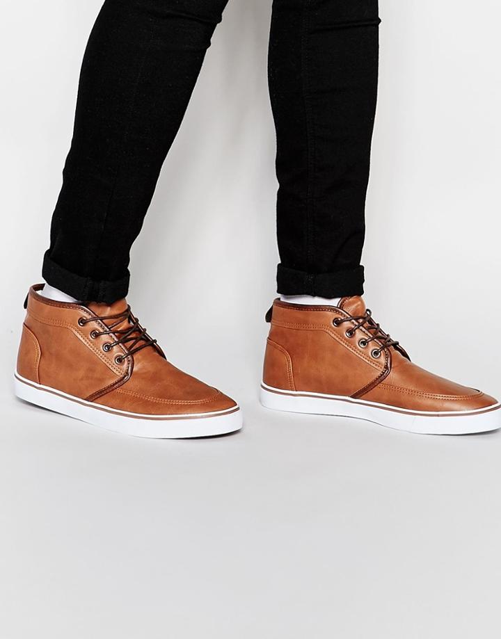 Asos Chukka Sneakers In Tan - Tan