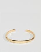Asos Flat Faced Sleek Cuff Bracelet - Gold