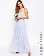 Asos Petite Wedding Multiway Mesh Maxi Dress - Icy Blue