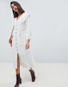 Side Party Kiko Dotted Midi Dress - White