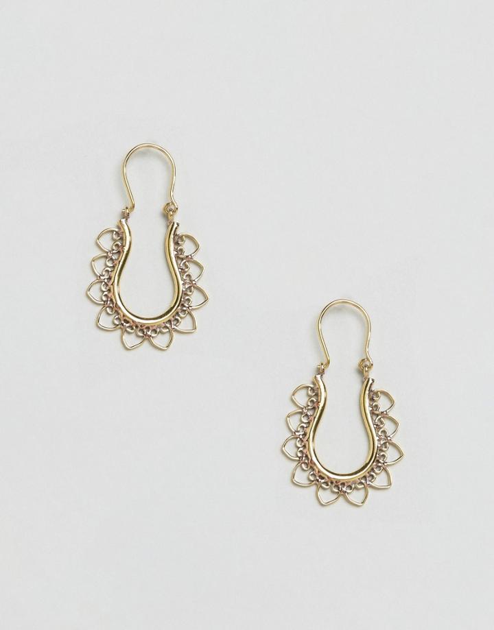 Rock N Rose Amity Brass Hoop Earrings - Gold
