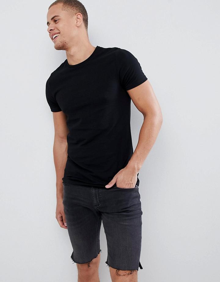 Burton Menswear Muscle Fit T-shirt In Black - Black