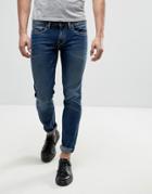 Pepe Jeans Hatch Slim Fit Jean In Mid Wash - Blue