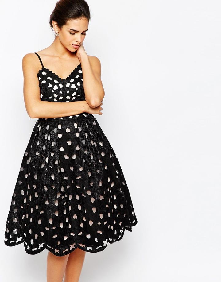 Chi Chi London Full Midi Prom Cutwork Dress