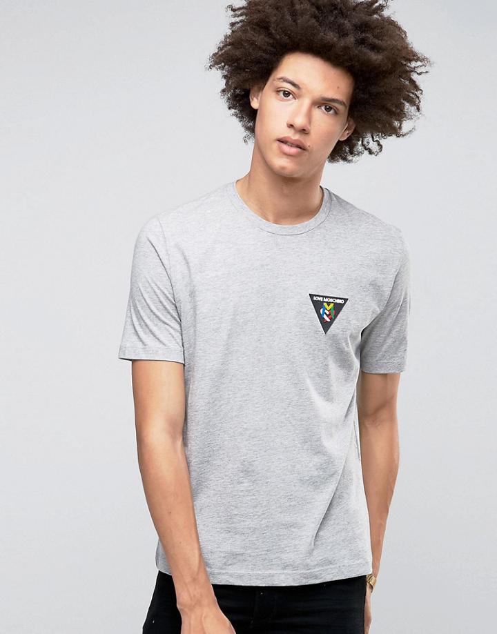 Love Moschino Triangle Logo T-shirt - Gray