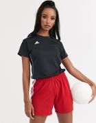 Adidas Soccer Tiro Jersey Top In Black