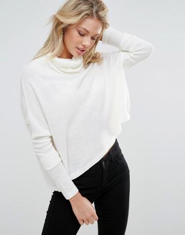 Zibi London Roll Neck Sweater - White