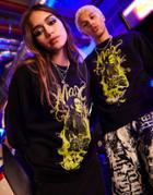 Reclaimed Vintage X Stranger Things Unisex Sweat In Black With Max Print-multi