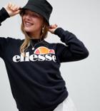 Ellesse Boyfriend Sweatshirt With Chest Logo-black