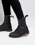 Dr Martens 10 Eye Tall Boots In Black - Black